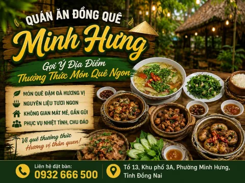 Quán Ăn Đồng Quê Minh Hưng – Gợi Ý Địa Điểm Thưởng Thức Món Quê Ngon