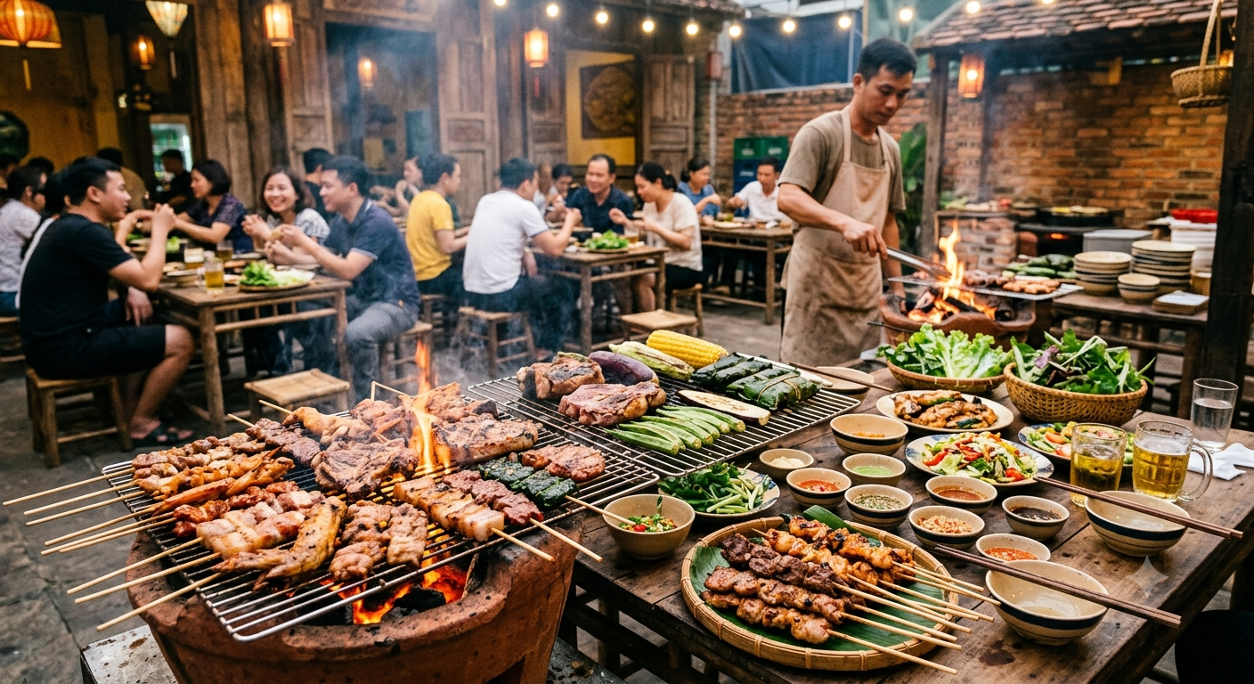 Chất lượng món ăn và sự phong phú của các món nướng