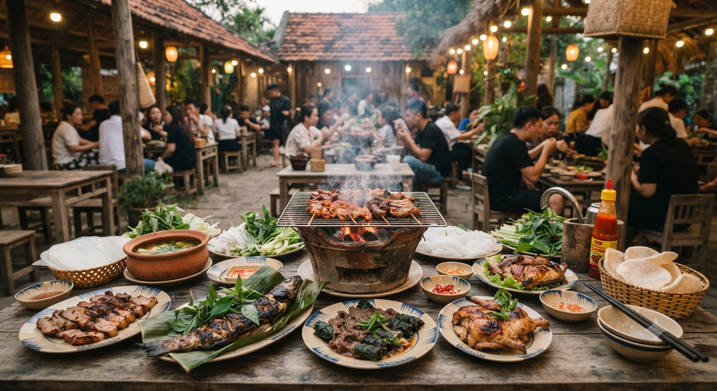 Gợi ý các món ăn không thể bỏ qua tại Làng Nướng Nông Trường